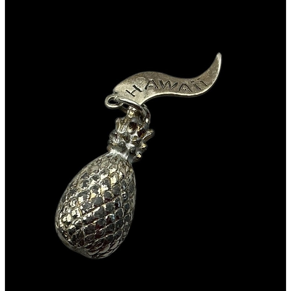 Unbranded Pineapple Charm Unisex OS Silver Excellent Hawaii Sterling Silver 925
